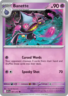 Banette Uncommon card from Ascended Heroes