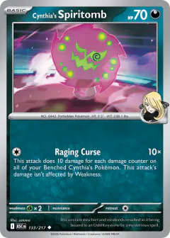 Cynthia's Spiritomb Uncommon card from Ascended Heroes