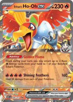 Ethan's Ho-Oh ex Double Rare card from Ascended Heroes