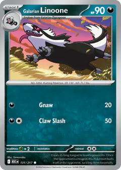 Galarian Linoone Common card from Ascended Heroes