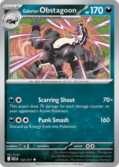 Galarian Obstagoon Uncommon card from Ascended Heroes