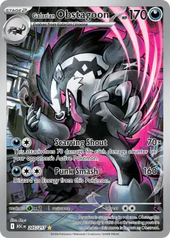 Galarian Obstagoon Illustration Rare card from Ascended Heroes