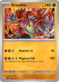 Groudon Rare card from Ascended Heroes