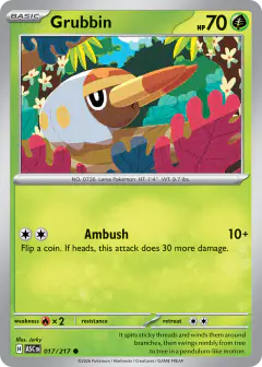 Grubbin Common card from Ascended Heroes