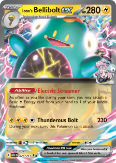 Iono's Bellibolt ex Double Rare card from Ascended Heroes