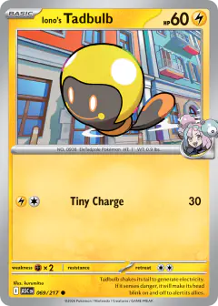 Iono's Tadbulb Common card from Ascended Heroes