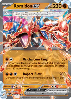Koraidon ex Double Rare card from Ascended Heroes