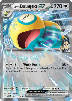 Larry's Dudunsparce ex Double Rare card from Ascended Heroes