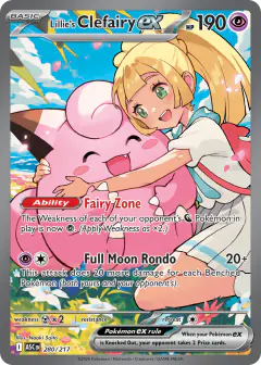 Lillie's Clefairy ex Special Illustration Rare card from Ascended Heroes