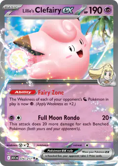 Lillie's Clefairy ex Double Rare card from Ascended Heroes