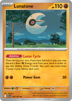 Lunatone Rare card from Ascended Heroes