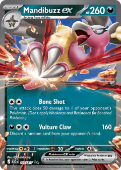 Mandibuzz ex Double Rare card from Ascended Heroes