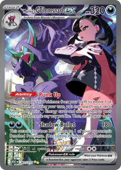 Marnie's Grimmsnarl ex Special Illustration Rare card from Ascended Heroes