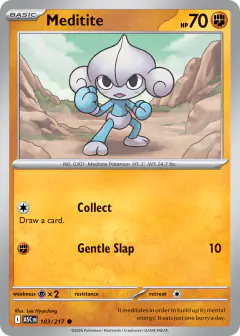 Meditite Common card from Ascended Heroes