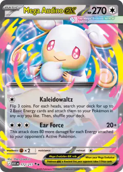 Mega Audino ex Double Rare card from Ascended Heroes