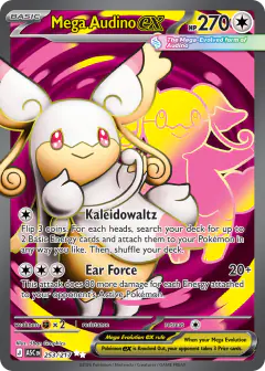 Mega Audino ex Ultra Rare card from Ascended Heroes