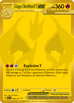 Mega Charizard Y ex Mega Hyper Rare card from Ascended Heroes