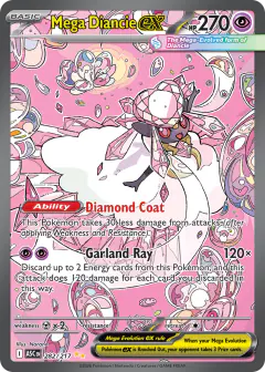 Mega Diancie ex Special Illustration Rare card from Ascended Heroes