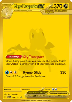 Mega Dragonite ex Mega Hyper Rare card from Ascended Heroes