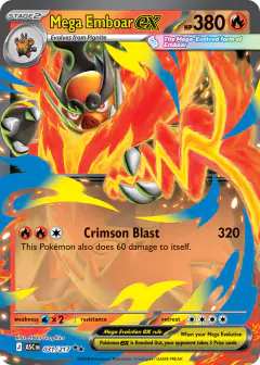 Mega Emboar ex Double Rare card from Ascended Heroes
