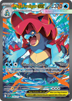 Mega Feraligatr ex Special Illustration Rare card from Ascended Heroes