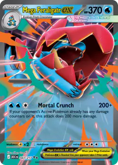 Mega Feraligatr ex Double Rare card from Ascended Heroes
