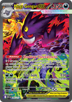 Mega Gengar ex Special Illustration Rare card from Ascended Heroes