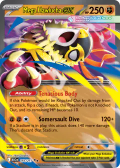 Mega Hawlucha ex Double Rare card from Ascended Heroes