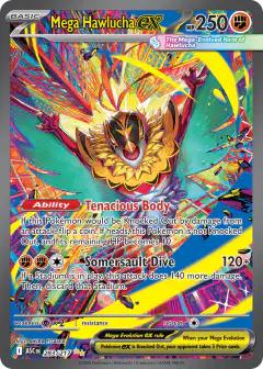 Mega Hawlucha ex Special Illustration Rare card from Ascended Heroes
