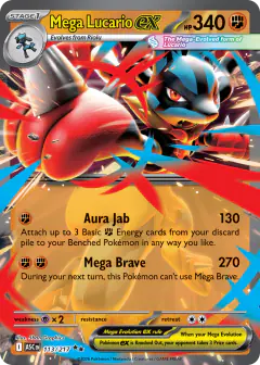 Mega Lucario ex Double Rare card from Ascended Heroes