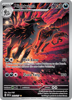 Mightyena Illustration Rare card from Ascended Heroes