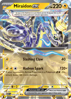 Miraidon ex Double Rare card from Ascended Heroes