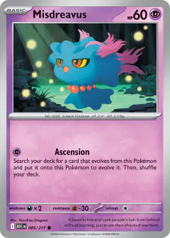 Misdreavus Common card from Ascended Heroes