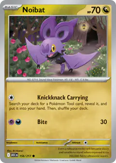 Noibat Common card from Ascended Heroes