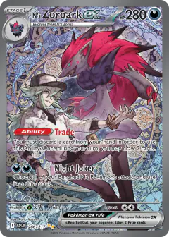 N's Zoroark ex Special Illustration Rare card from Ascended Heroes
