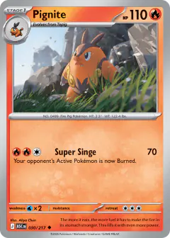 Pignite Uncommon card from Ascended Heroes