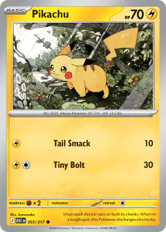 Pikachu Common card from Ascended Heroes