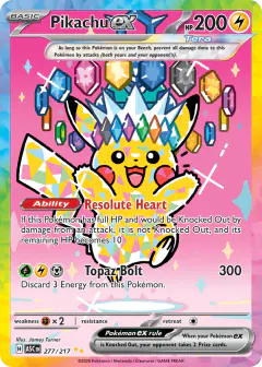 Pikachu ex Special Illustration Rare card from Ascended Heroes