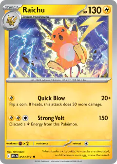 Raichu Uncommon card from Ascended Heroes