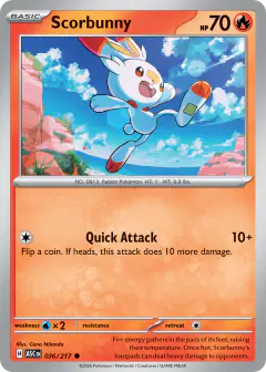 Scorbunny Common card from Ascended Heroes