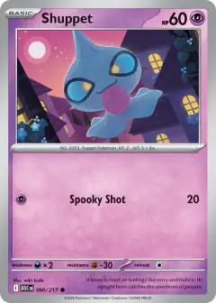 Shuppet Common card from Ascended Heroes