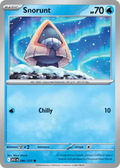 Snorunt Common card from Ascended Heroes