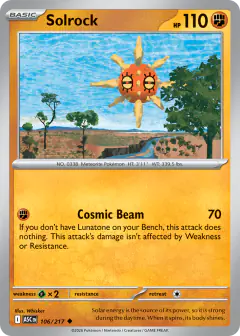 Solrock Uncommon card from Ascended Heroes