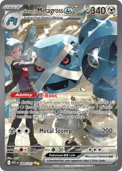 Steven's Metagross ex Special Illustration Rare card from Ascended Heroes