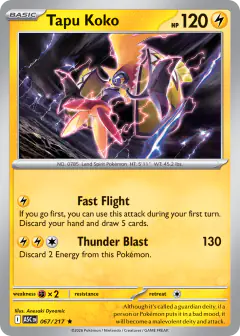 Tapu Koko Rare card from Ascended Heroes