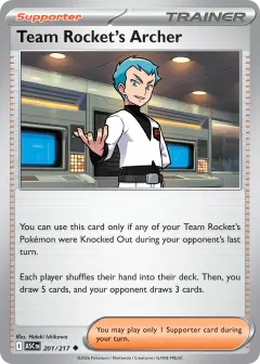 Team Rocket's Archer Uncommon card from Ascended Heroes