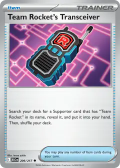 Team Rocket's Transceiver Uncommon card from Ascended Heroes