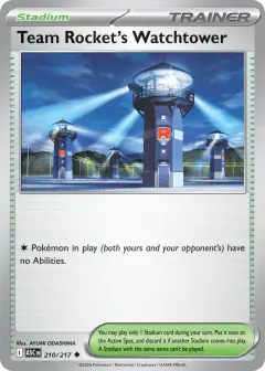 Team Rocket's Watchtower Uncommon card from Ascended Heroes