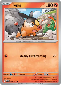 Tepig Common card from Ascended Heroes