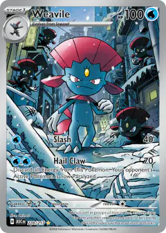 Weavile Illustration Rare card from Ascended Heroes